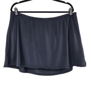 Swim By Cacique Black Pull on Swim Beach Pool Bottoms Skort Skirt Size 22